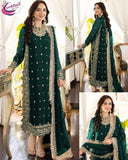 3 Pcs Women's Stitched Embroidered Suit